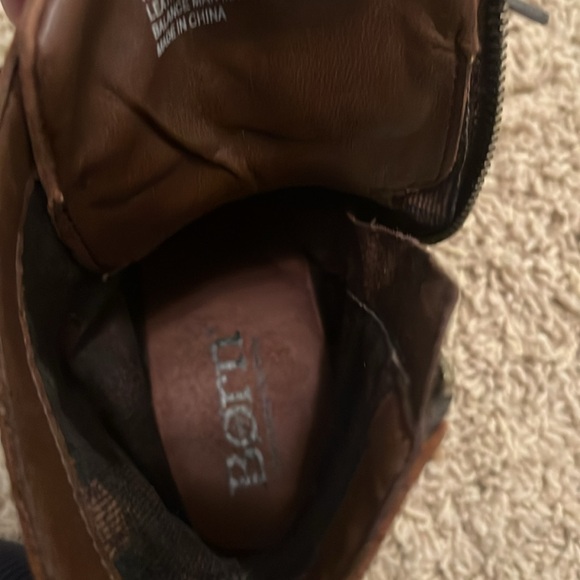 Born lace up side zip boots 9.5 women’s EUC weathered look leather - Picture 6 of 13